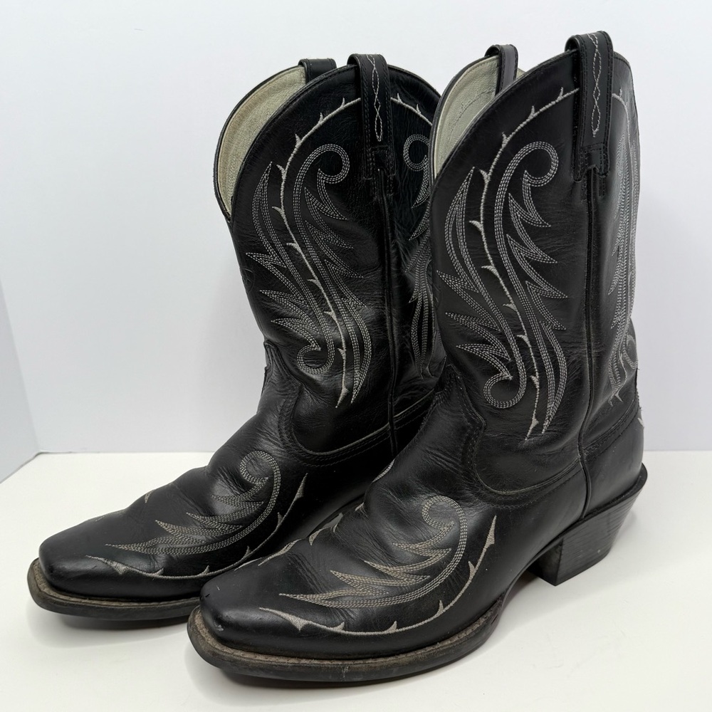 Ariat Black Leather Cowboy Boots